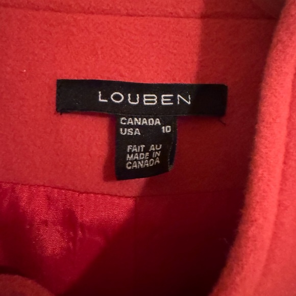 Louben Pea Coat - Bright Coral Color - Size 10 (VINTAGE) 90’s. Hard to find! - Picture 4 of 8